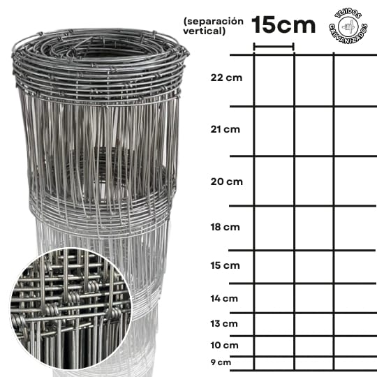 tejido atillado anudado 15cm separacion celda