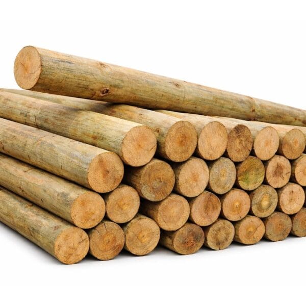 Postes de Eucalipto Curado 9 a 12 cm | Postes para Alambrado- Máxima firmeza